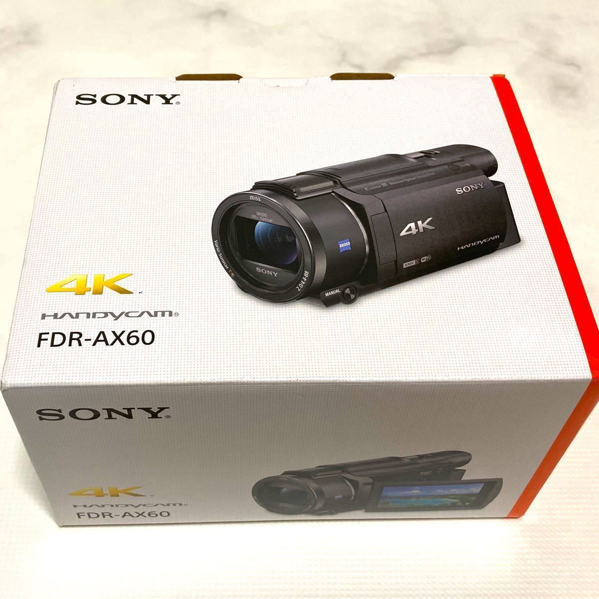 【SONY】 FDR-AX60  4Kビデオカメラと純正オプション等4点セット