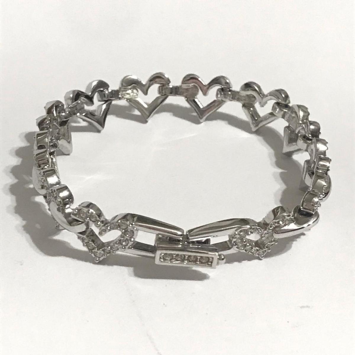SWAROVSKI スワロフスキー ブレスレット ハート ネックレス ピアス ラインストーン 3点 セット ネックレス