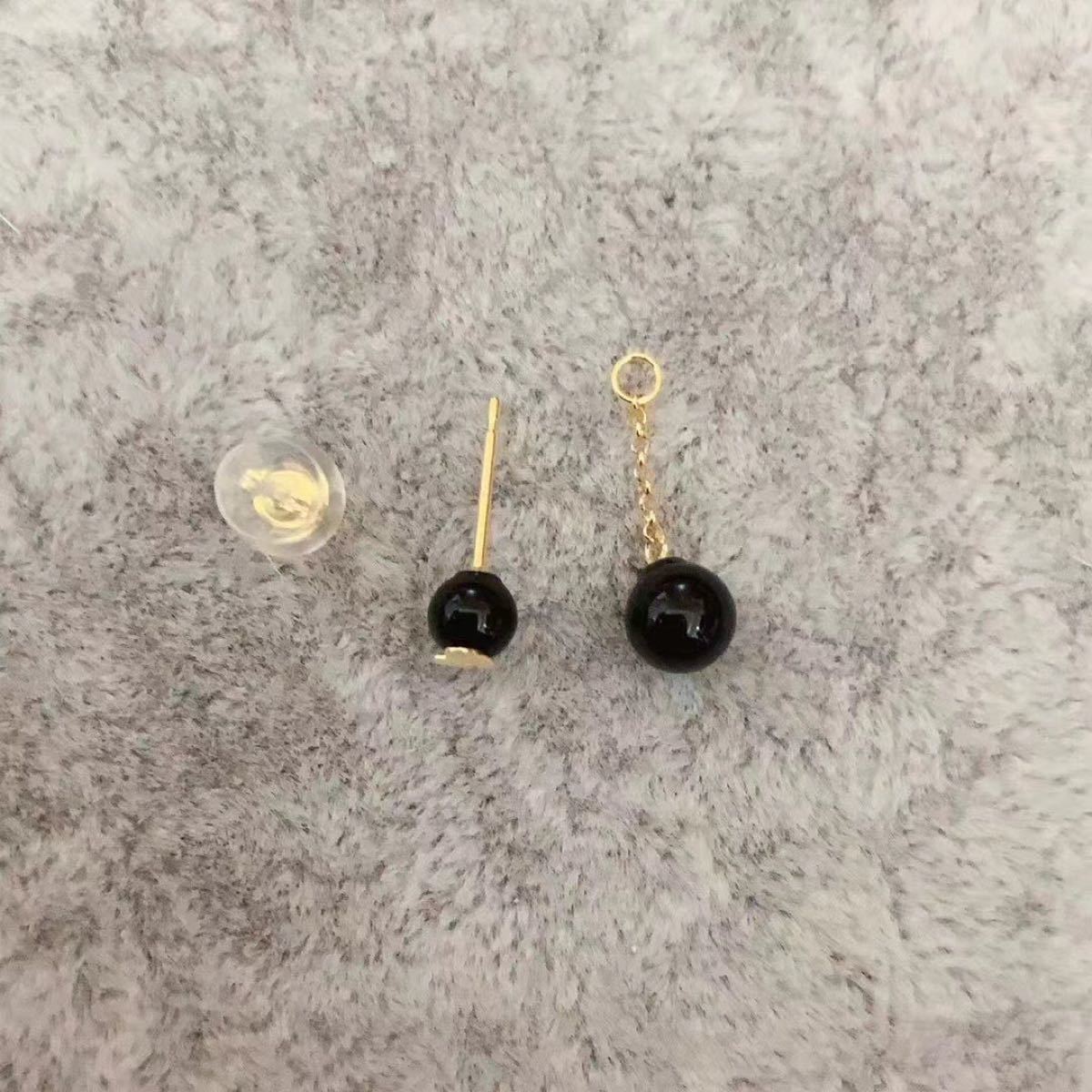 K18YG オニキス ピアス ceratinxd.com
