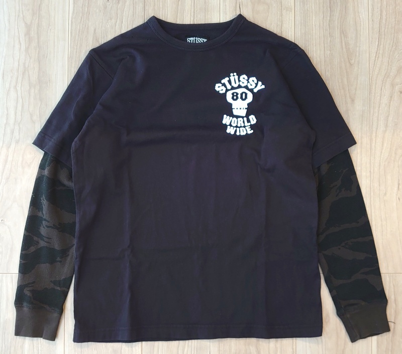 USED including carriage! * STUSSYre year Long Sleeve T-shirt * size M black 