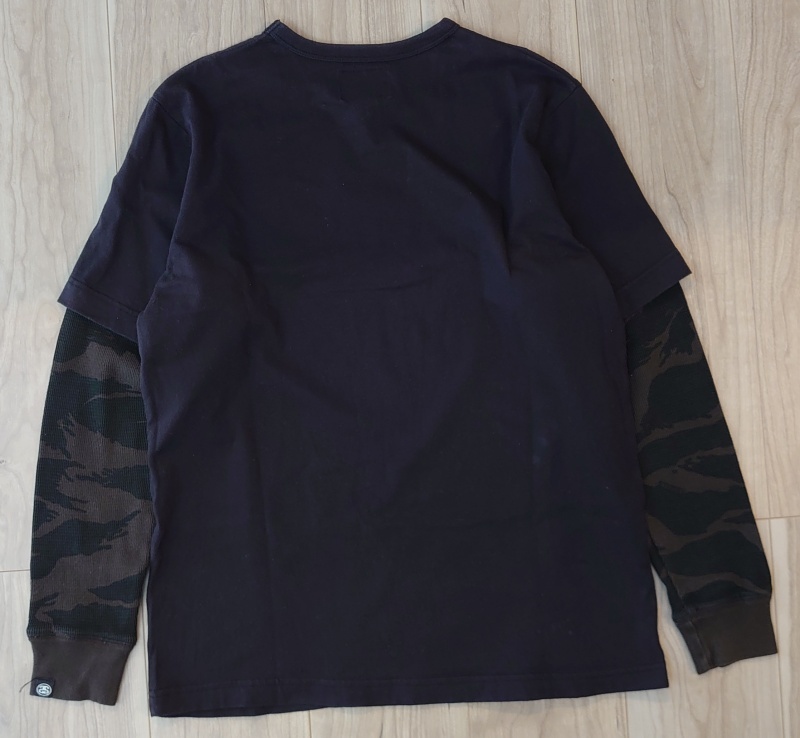 USED including carriage! * STUSSYre year Long Sleeve T-shirt * size M black 