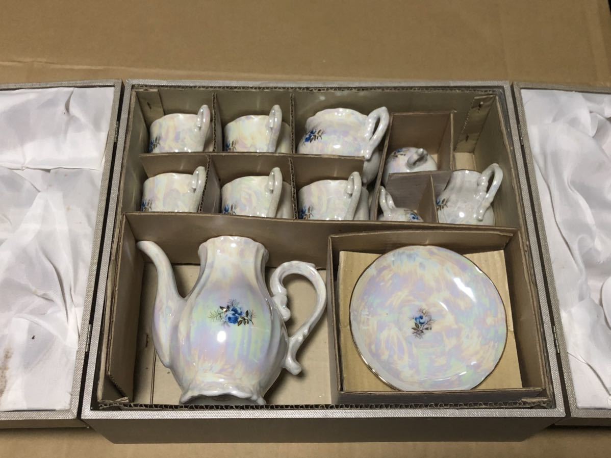 Venus China N.T noritake ヴィーナスチャイナ ノリタケ ティーポット シュガーポット ミルクピッチャー カップ ソーサー 5組 セット_画像7