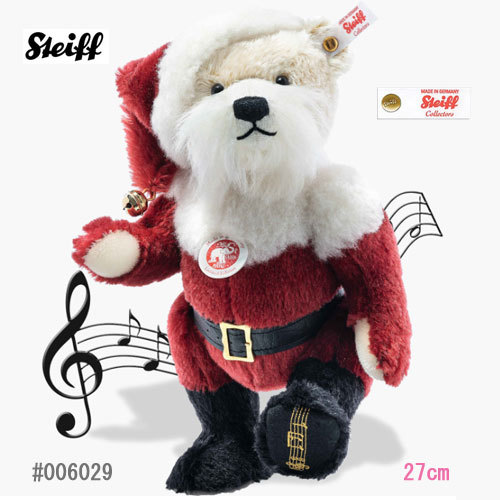 【500円引きクーポン】 ☆即納!新品 Steiff #006029 テディベア サンタ、モヘア シュタイフ社