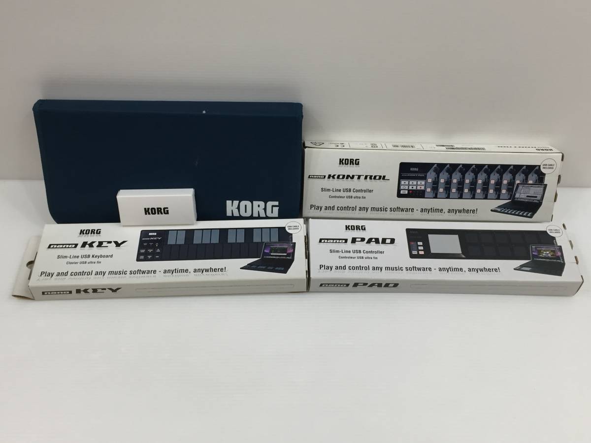 KORG 新しい季節 nano KEY PAD KONTROL nanoシリーズ 記念日 MIDIコントローラー 3点セット 中古品