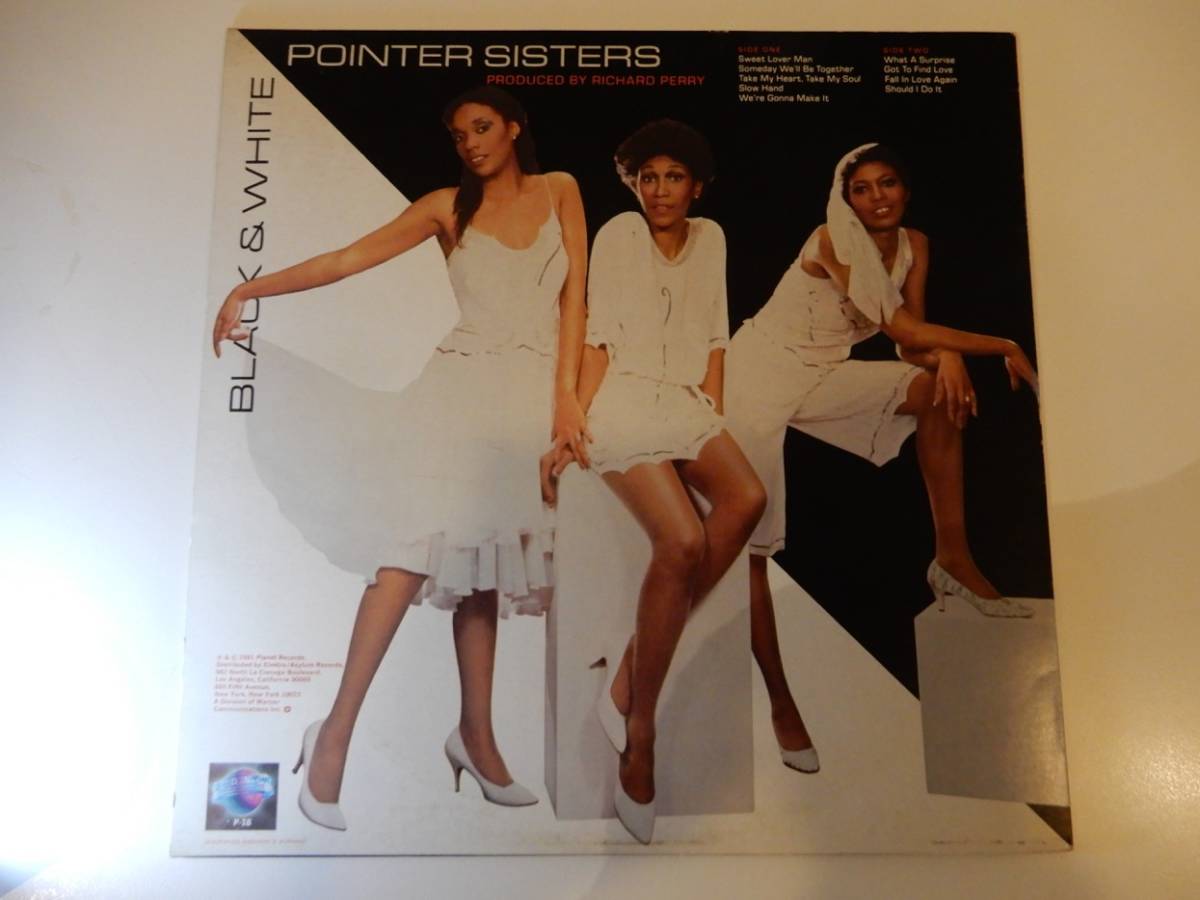 【LP】！送料510円！）国内盤。日本語解説あり、POINTER SISTERS「BLACK & WHITE」David Foster、Paul Jackson、John Robinson、1981_画像3