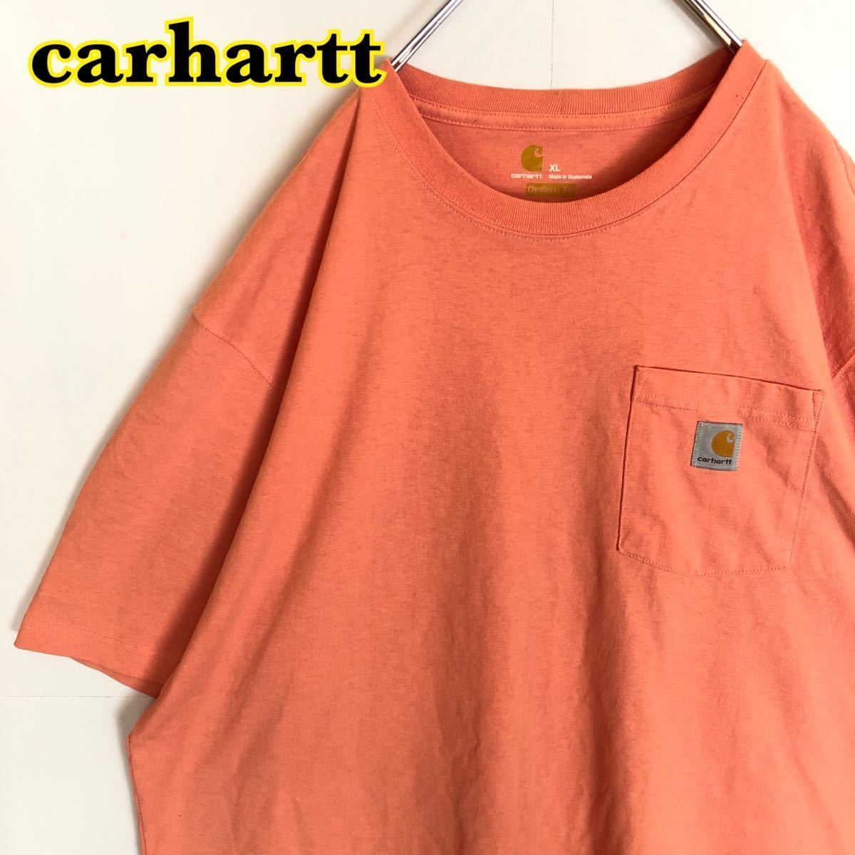 carhartt カーハート 半袖Tシャツ 胸ポケット 無地 大きいサイズ 