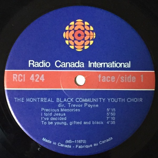 The Montreal Black Community Youth Choir - S/T - RCI ■ black gospel spiritual jazz Trevor Payne_画像2