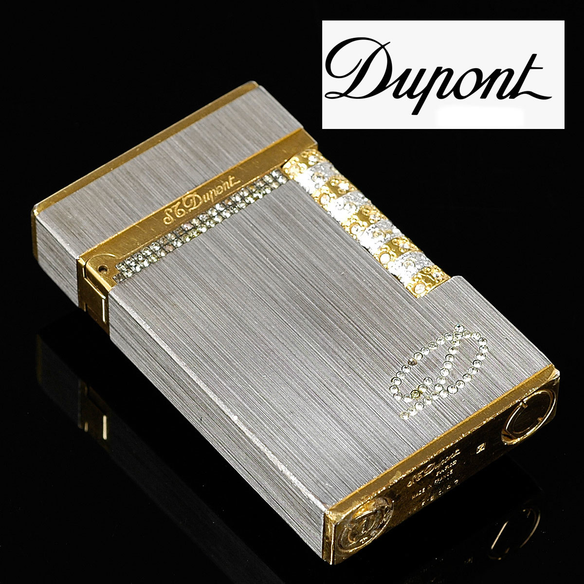197-110【ヴィンテージ】S.T.Dupont/デュポン ガスライター シルバー