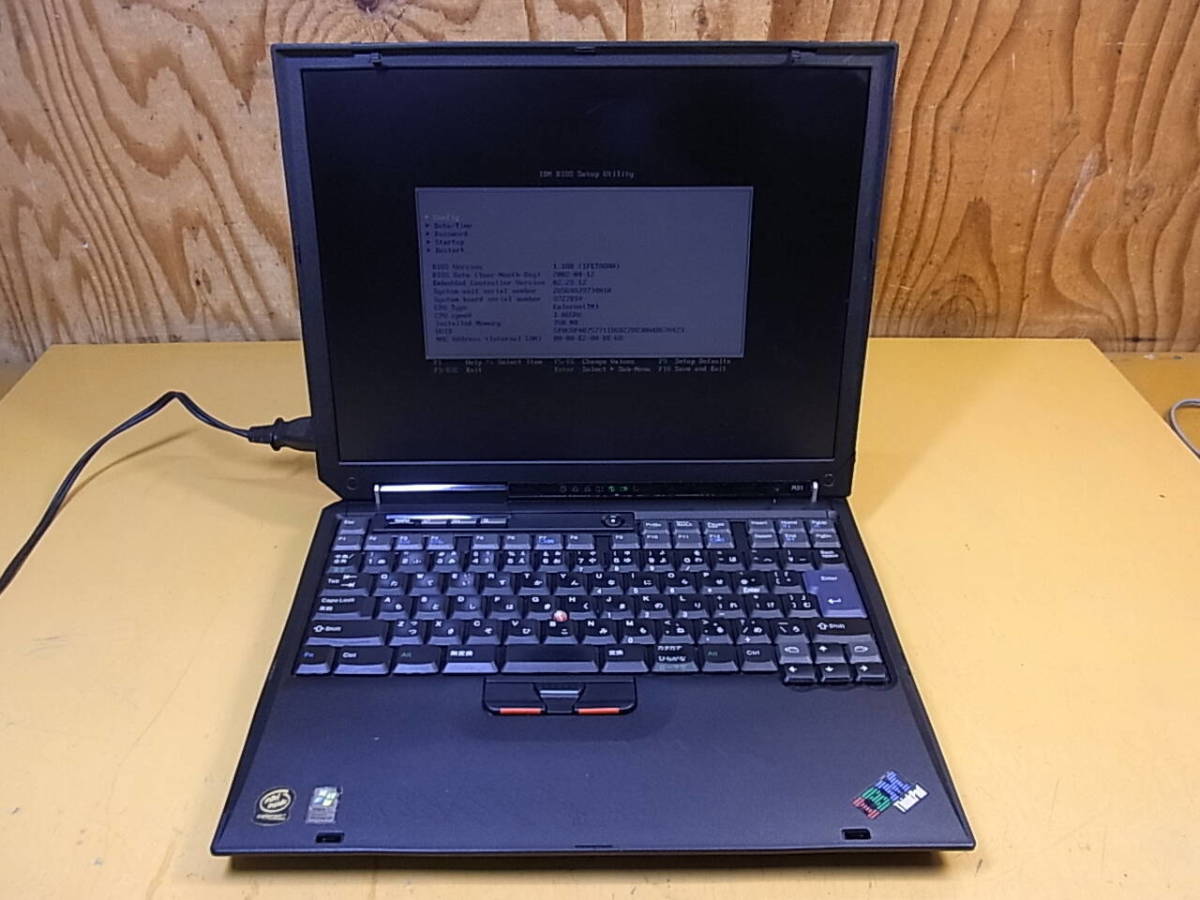 □R/457☆IBM☆14.1型ノートパソコン☆ThinkPad R31☆Type:2656☆Celeron 1.06GHz☆メモリ760MB☆HDD/OSなし☆ジャンク_画像1