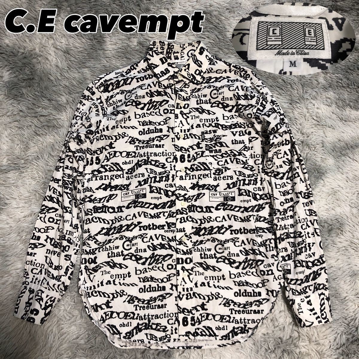 美品 シャツ 長袖 総柄 シーイー cavempt C.E M レディース メンズ M