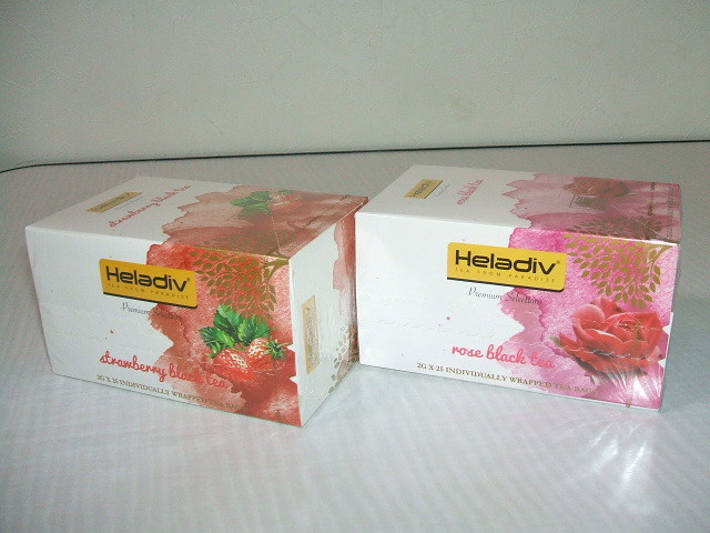 再入荷♪人気〓Heladiv〓new★ローズ&ストロベリーティ★2箱セット〓スリランカ産〓未開封新品_画像1