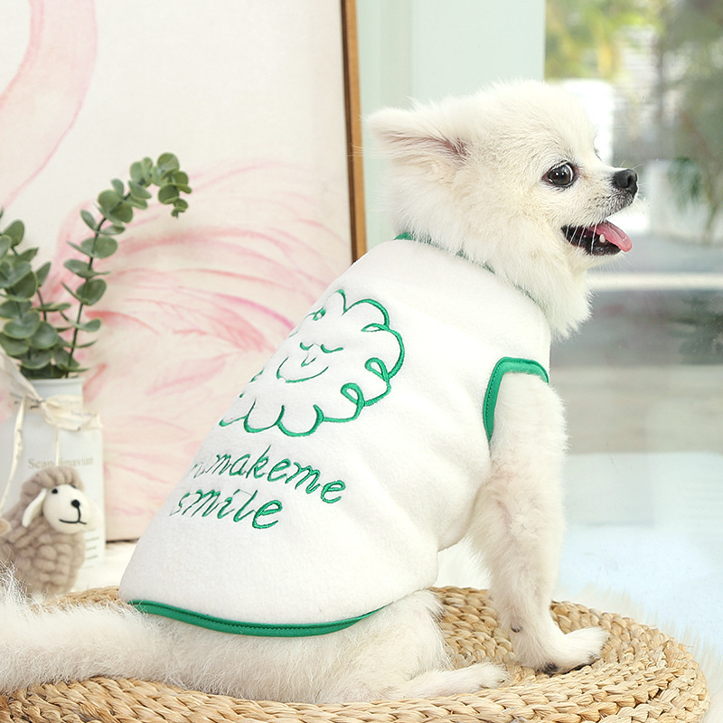  собака одежда симпатичный fwafwa.dok одежда защищающий от холода зима весна осень [ цвет белый / размер L] one Chan кошка Chan . европейская одежда 