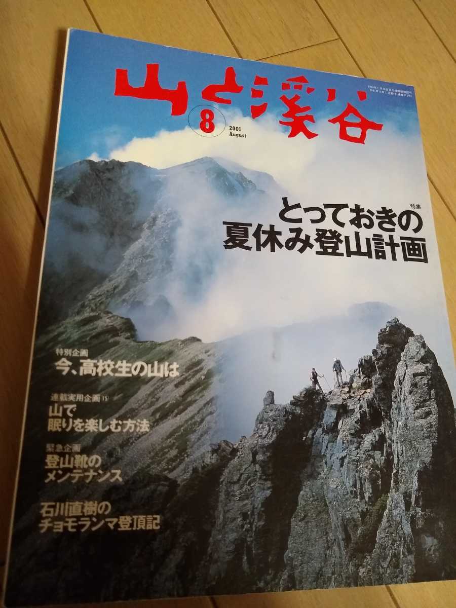 希少 山と溪谷 山と渓谷 2001年 8月 No.793 夏休み登山計画 石川直樹のチョモランマ登頂記 登山 山登り 清津峡ゴルジュ 送料無料