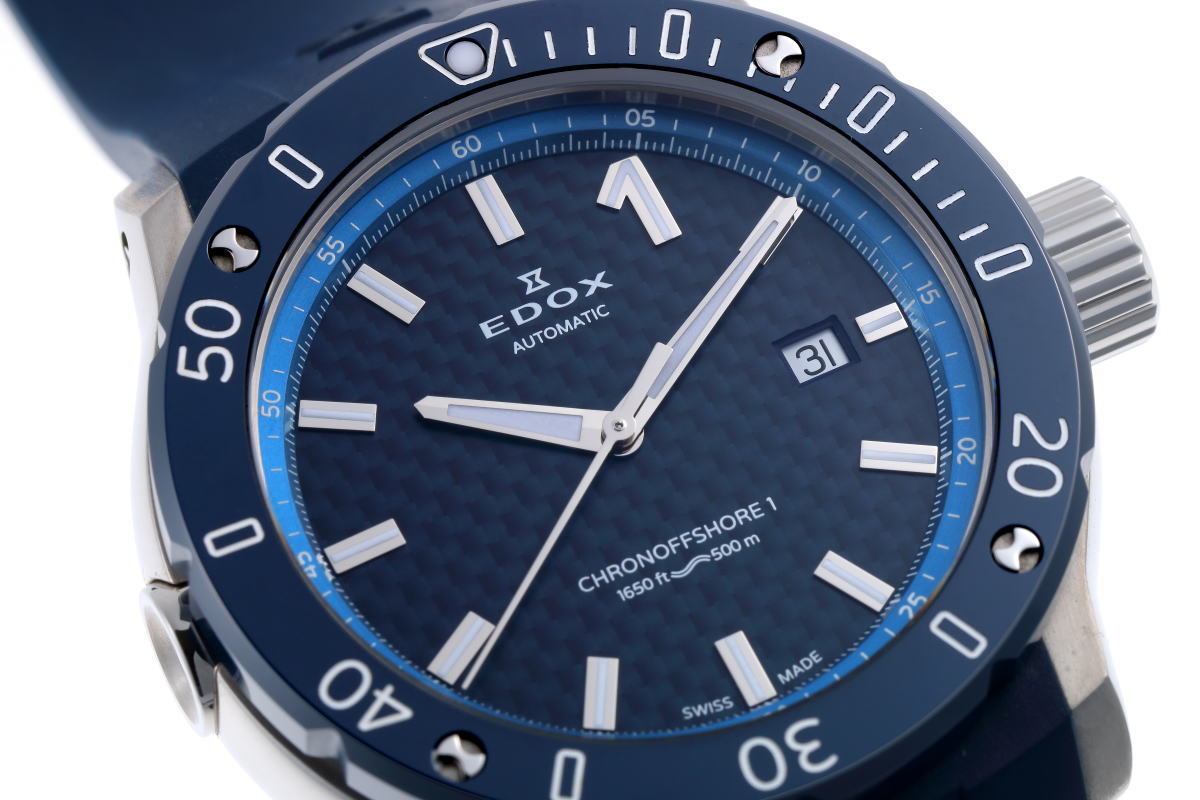 EDOX エドックス クロノオフショア1 プロフェッショナル オートマチック 80099-3BU3-BUIN3 SS / CE メンズ 時計 2110448_画像6