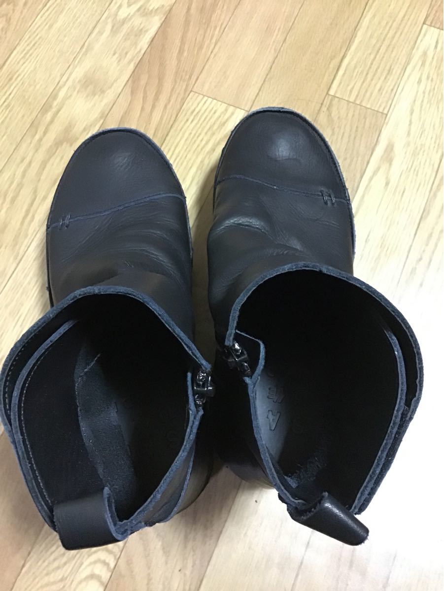 Antiqua アンティカ　本革厚底ブーツ 未使用新品　レザー