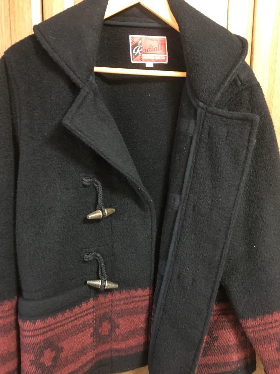 ラディアル RADIALL 15AW ダッフルコート ジャケット黒38 Mサイズ 肉厚