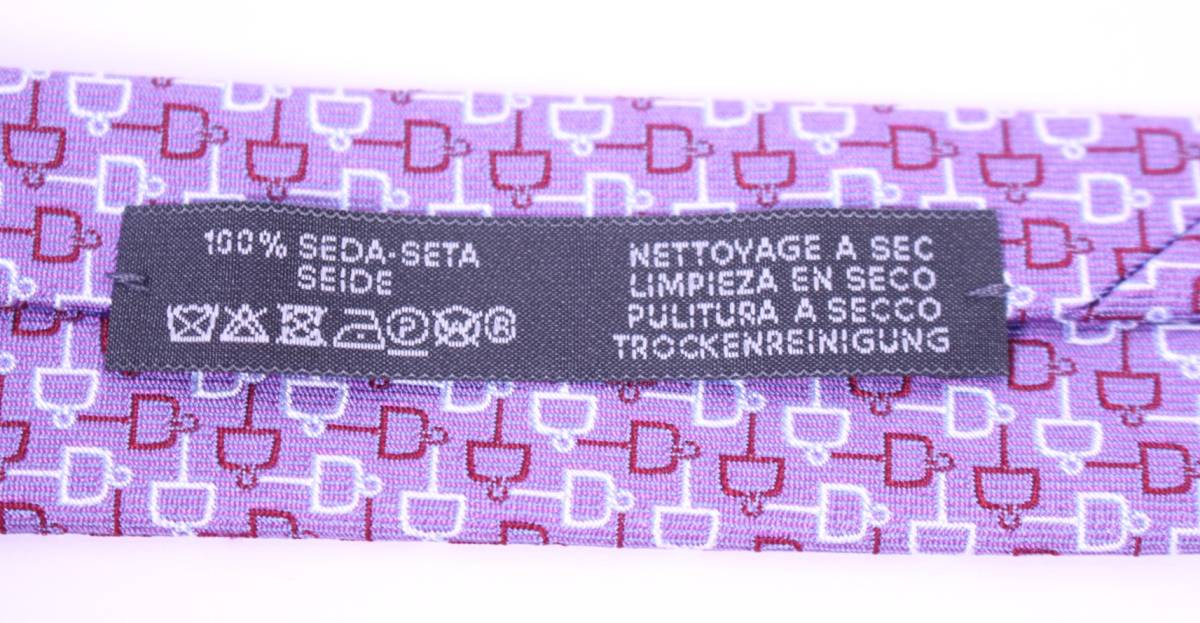 Y5082◇未使用品◇エルメス ネクタイ シルク100% フランス製 紫