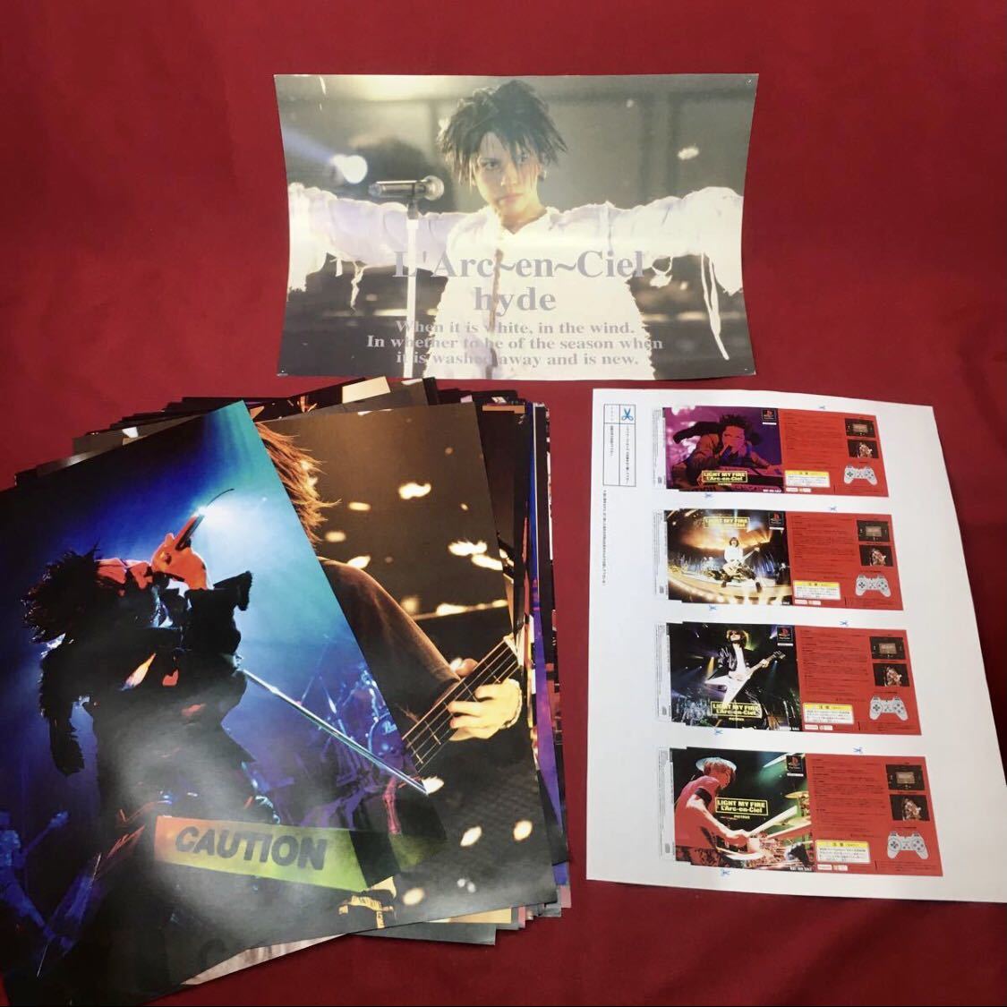 非売品★L’Arc～en～Ciel A2判オフィシャル ライブ ポスター集 50枚セット「LIGHT MY FIRE」★ラルクアンシエル  hyde/ハートに火をつけろ!