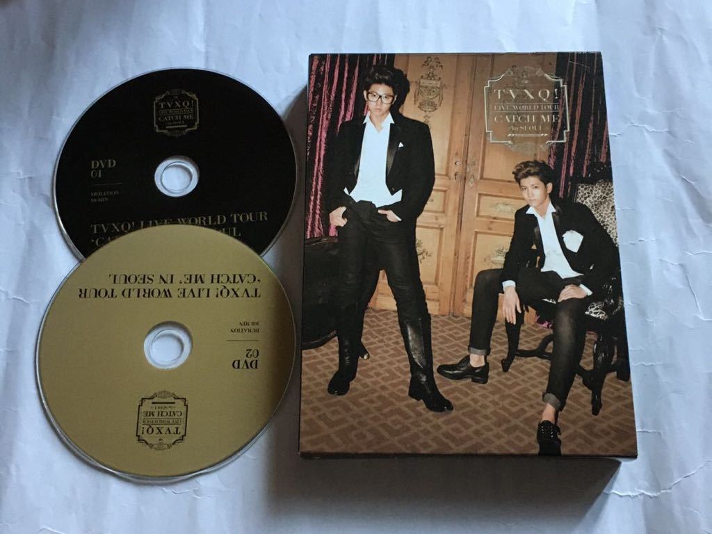 送料込み　東方神起　DVD　カード20枚　TVXQ! LIVE WORLD TOUR　☆'CATCH ME' IN SEOUL☆　ユノ チャンミン　現状品　K-POP_画像1