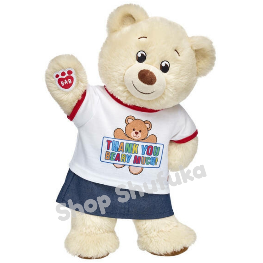 ビルドアベア★半袖 Tシャツ 白 Thank You Beary Much ロゴ入り ぬいぐるみ テディベア シェリーメイ ダッフィー くま クマ 洋服 着せ替え_画像6