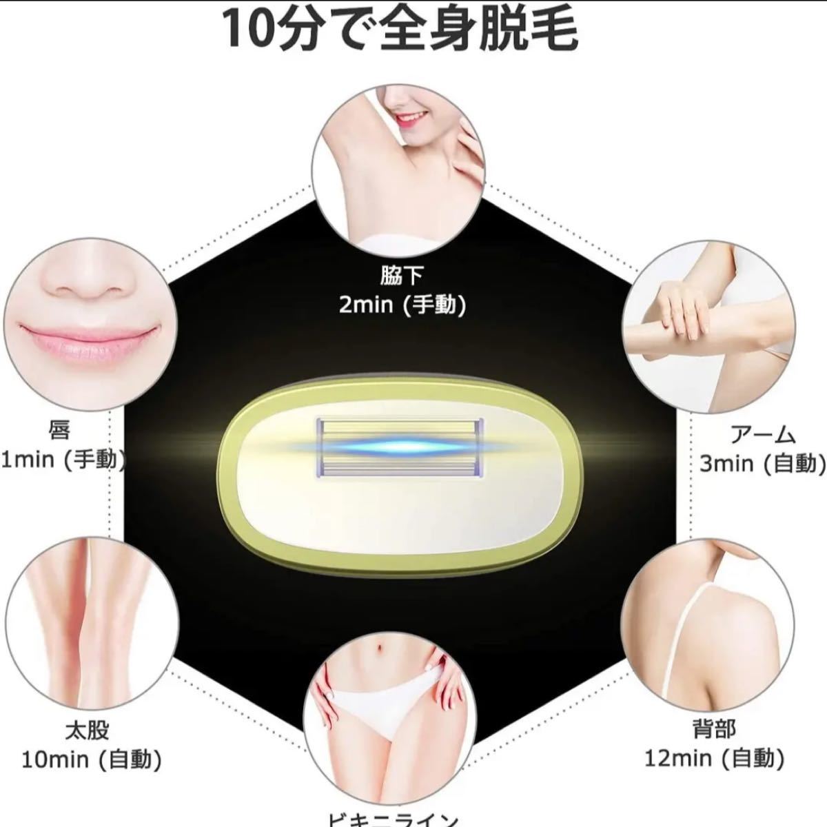 【お買い得！】IPL光脱毛器 脱毛器 自宅脱毛 ムダ毛処理 ブラック サングラス 付き カミソリ 付き