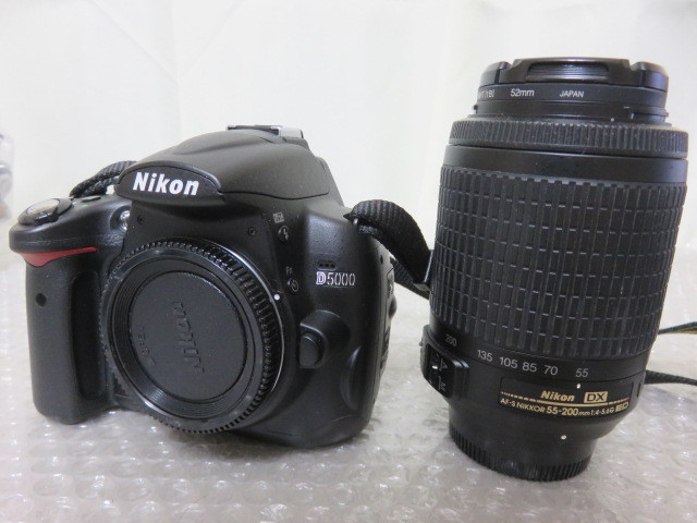 レビューで送料無料 842☆ニコン Nikon D5000/AF-S NIKKOR 55-200mm G ED ジ ャンク扱 カメラ レンズ 1円～
