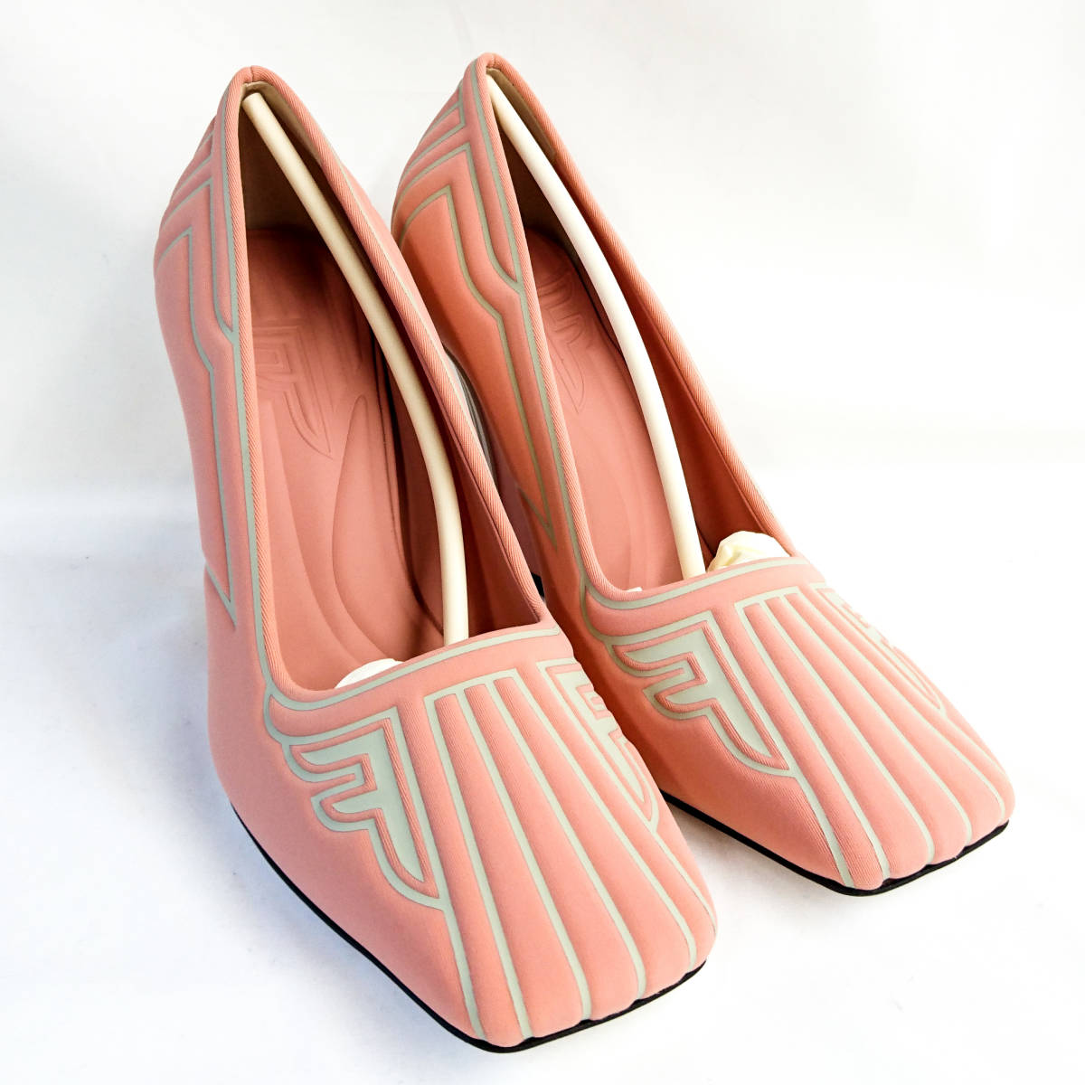 美品】FENDI ヒール パンプス FREEDOM SQUARE-TOE PUMPS ピンク 靴