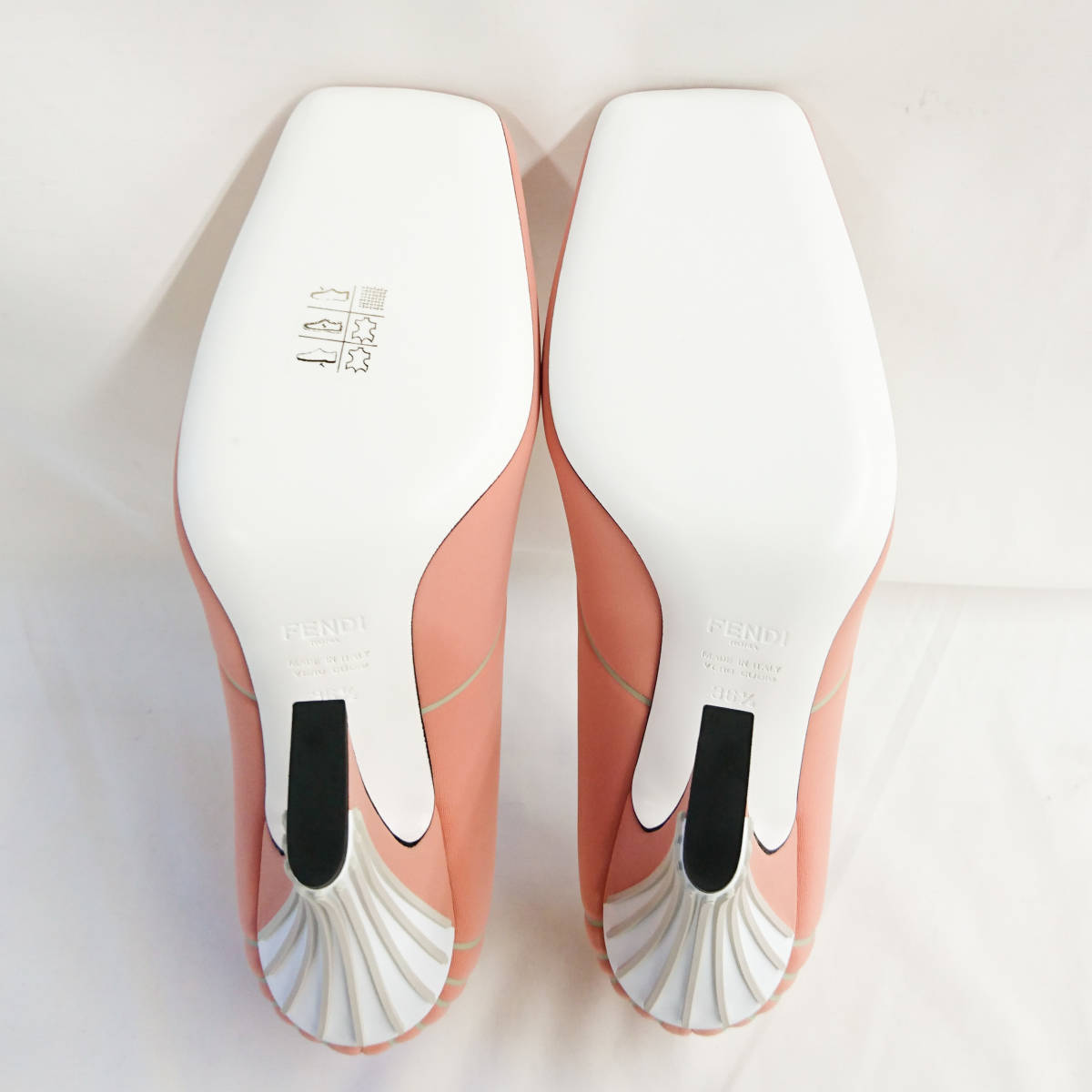 美品】FENDI ヒール パンプス FREEDOM SQUARE-TOE PUMPS ピンク 靴