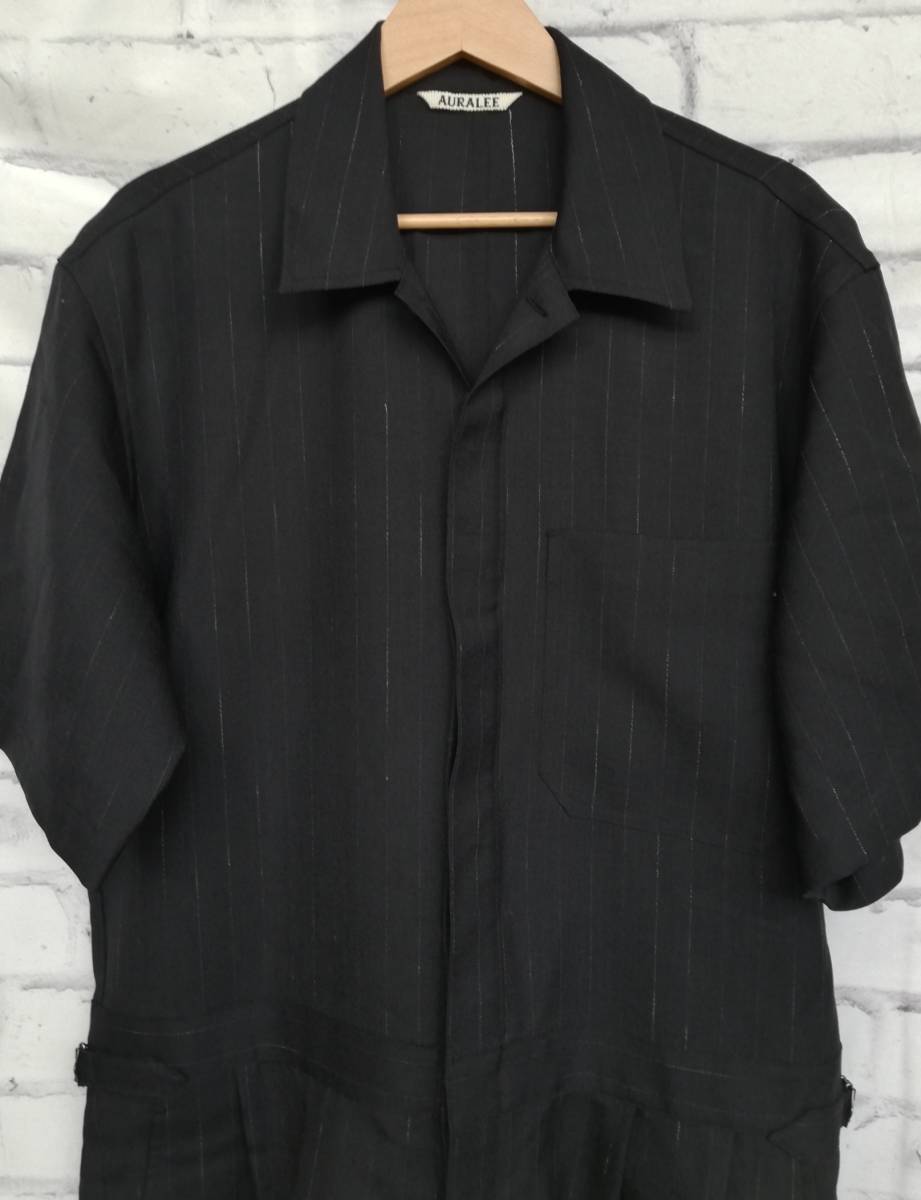 AURALEE オーラリー WOOL CUPRA LINEN CLOTH JUMP SUIT オールインワン