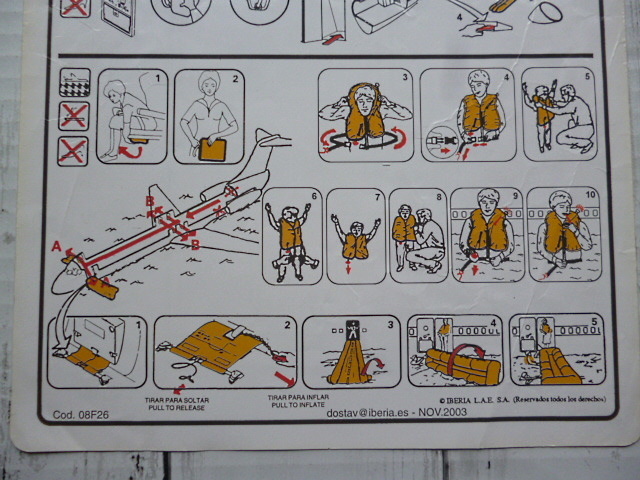 Iberia★イベリア航空　MD-88　安全のしおり　2003 マクドネルダグラス　For your Safety_画像6