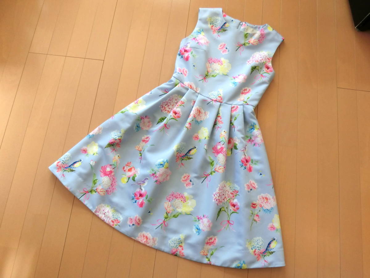 [ free shipping ][ beautiful goods ]*Chesty Chesty * bird flower bouquet to One-piece small bird san One-piece / light blue light blue / size 0