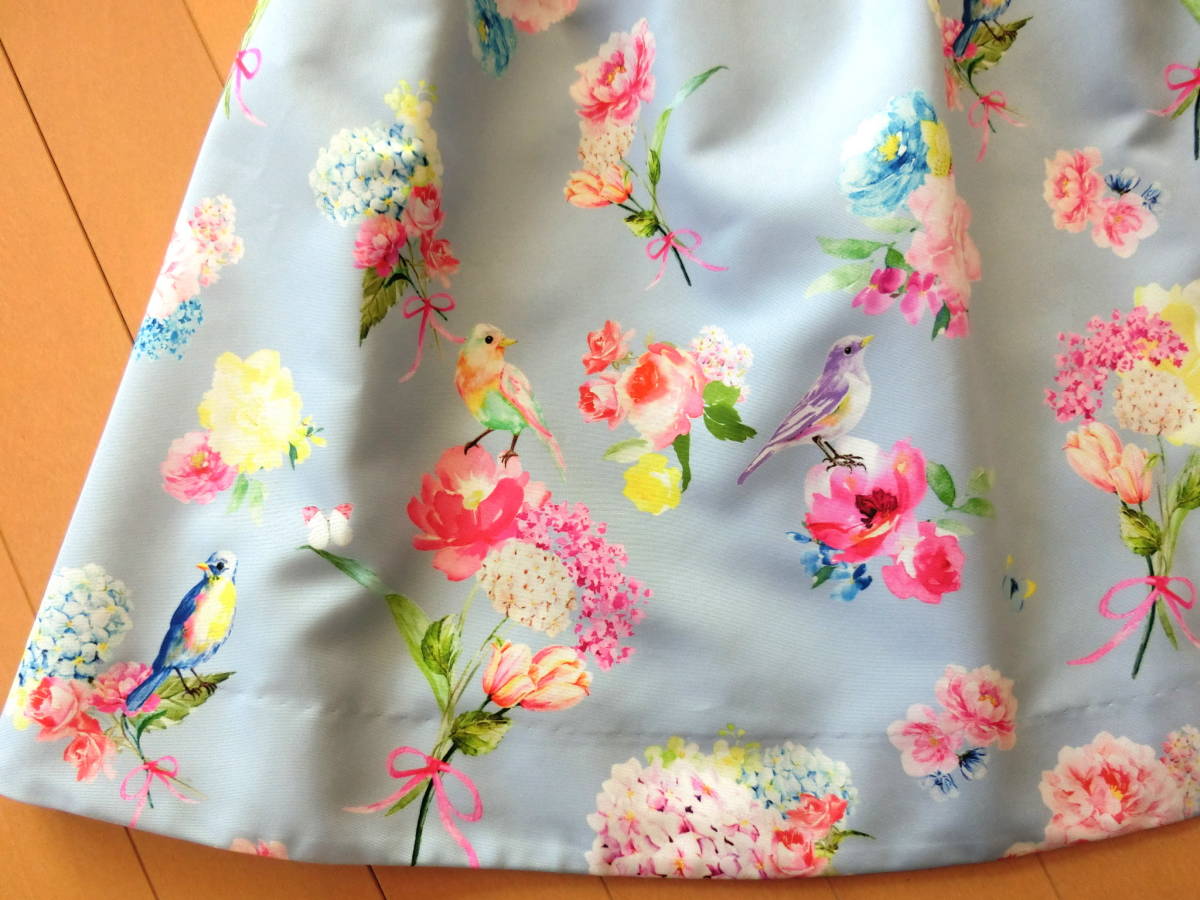 [ free shipping ][ beautiful goods ]*Chesty Chesty * bird flower bouquet to One-piece small bird san One-piece / light blue light blue / size 0