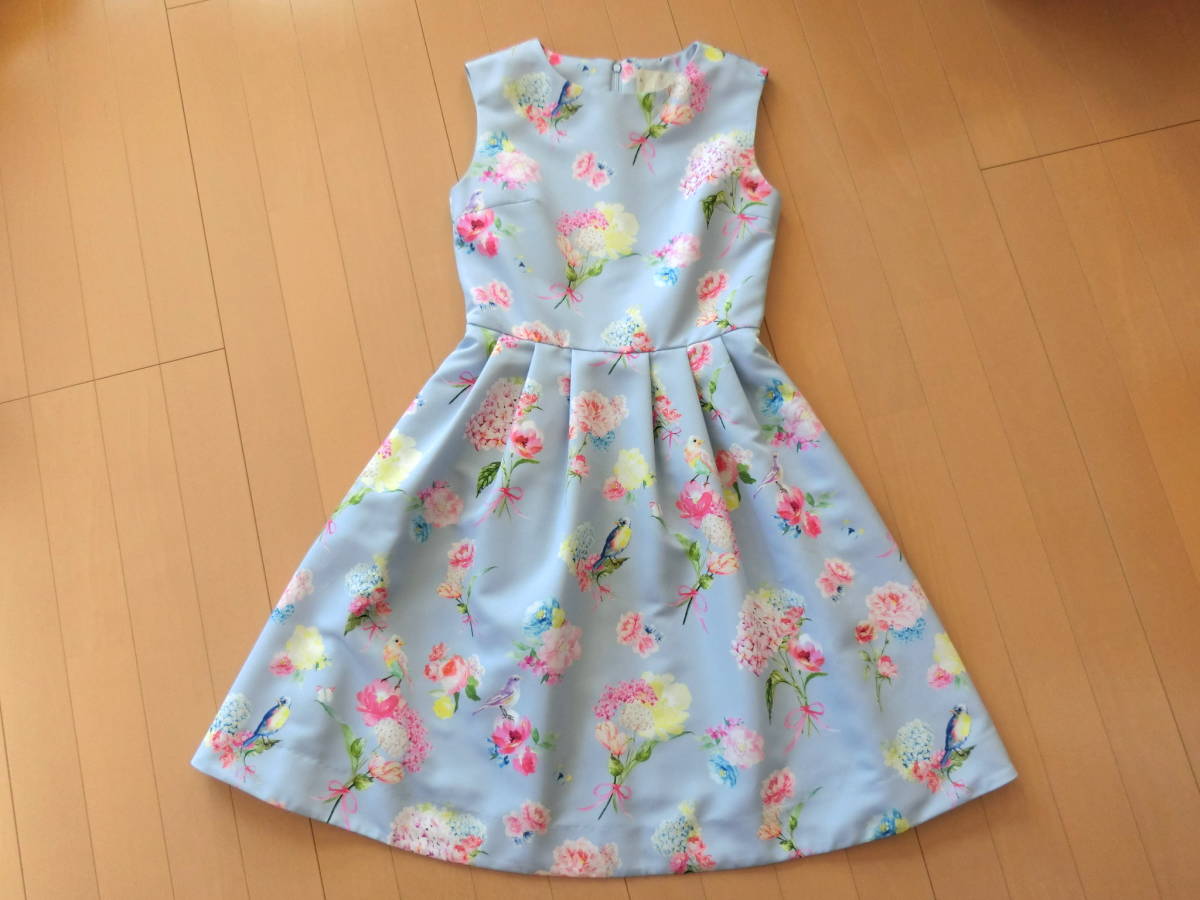 [ free shipping ][ beautiful goods ]*Chesty Chesty * bird flower bouquet to One-piece small bird san One-piece / light blue light blue / size 0