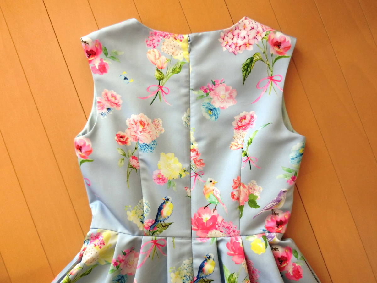 [ free shipping ][ beautiful goods ]*Chesty Chesty * bird flower bouquet to One-piece small bird san One-piece / light blue light blue / size 0