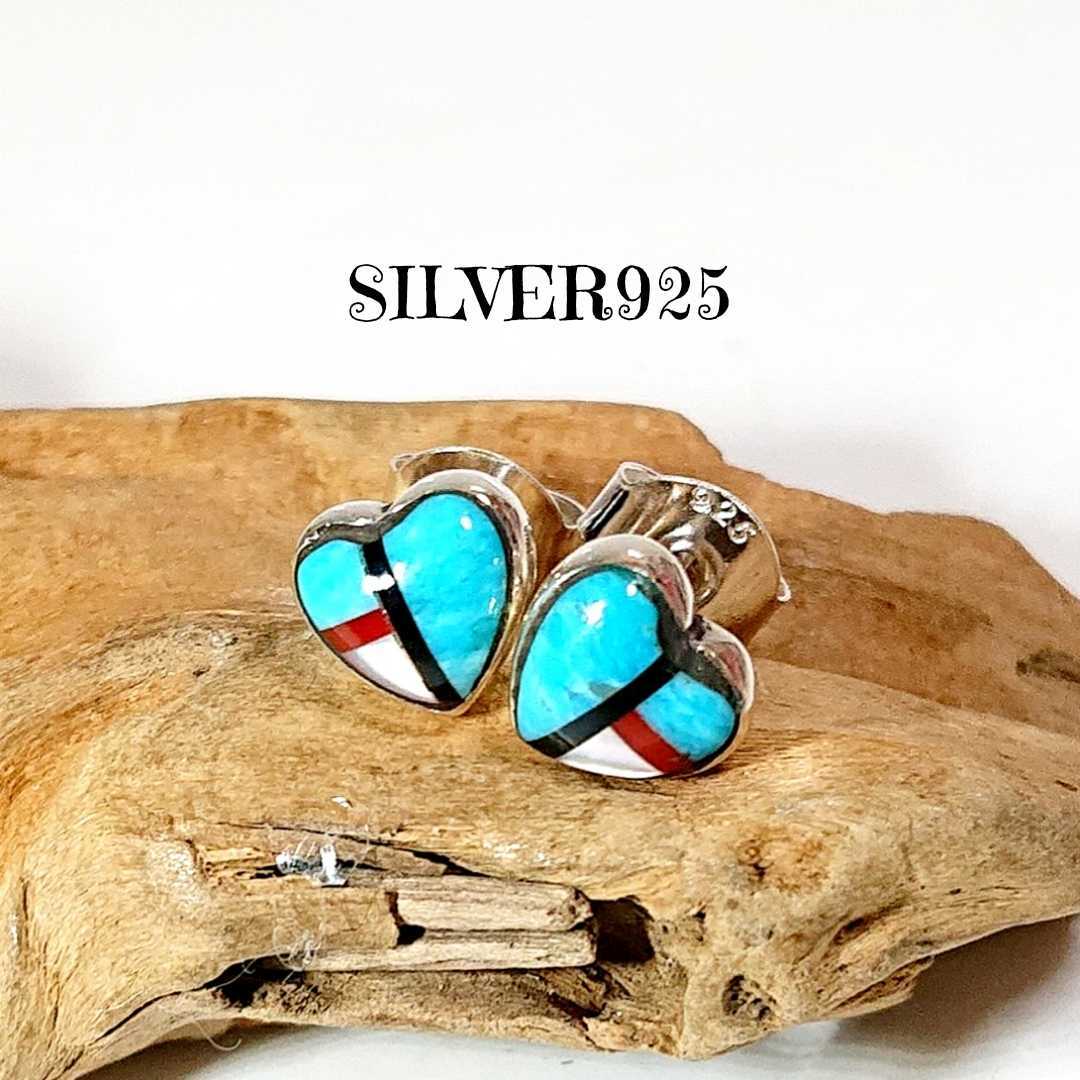 ターコイズ 珊瑚 シェル シルバー925ハンドメイド ネックレス 銀