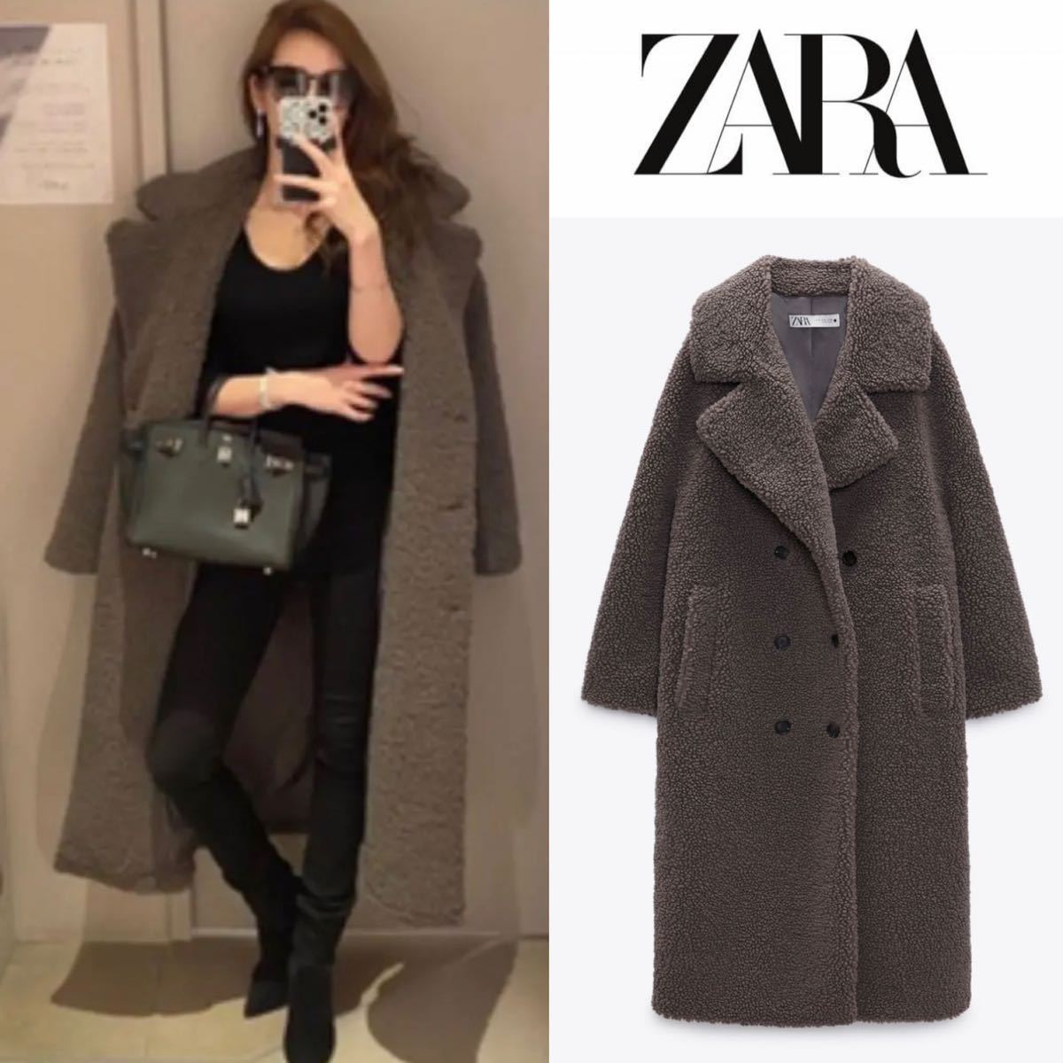 Yahoo!オークション - 今期完売 ZARA ダブルブレストフェイク