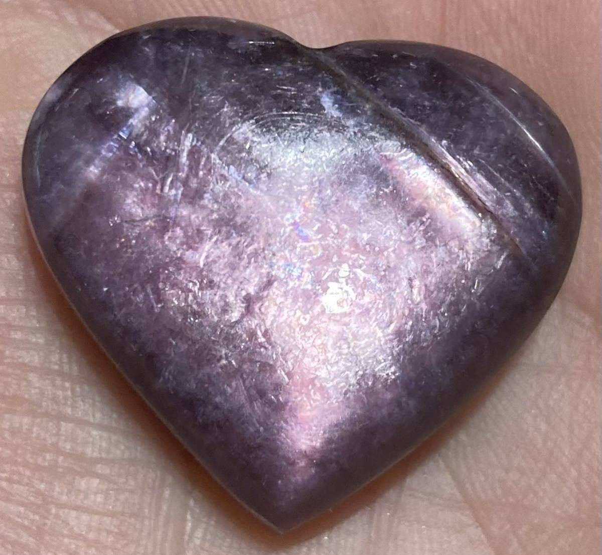 ハイクオリティ—レピドライト天然石パープルマイカ(雲母) heart 型 ハイクオリティ—レピドライト天然石パープルマイカ(雲母) heart 型