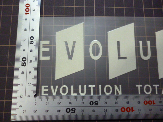 純正品 EVOLUTION TOTAL SYSTEMS ステッカー (切り文字/転写/200×68mm) エボリューション VIP カー_画像2