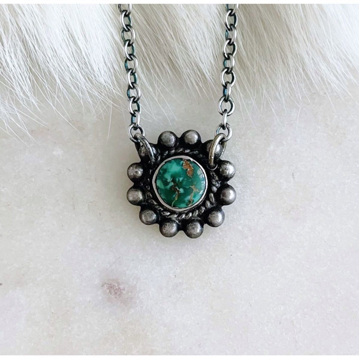 超希少!Vintage Navajo 1940's Turquoise Silver Circle Necklace RRL