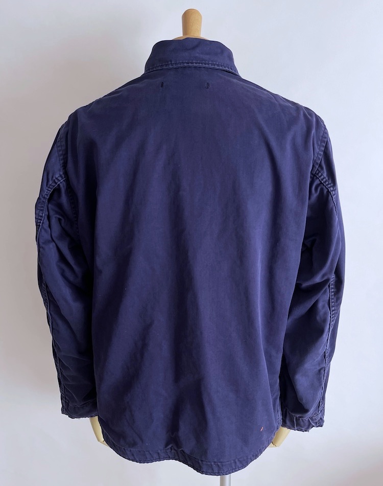 美品 米軍実物 60s USN ユーティリティ ジャケット 34 ナス紺 東京公式
