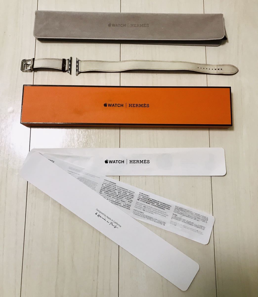 【美品 箱付 付属品完備】Apple Watch HERMES アップルウォッチ エルメス 41mm 40mm 38mm ドゥブルトゥール ヴォー スウィフト 白/ルージュ