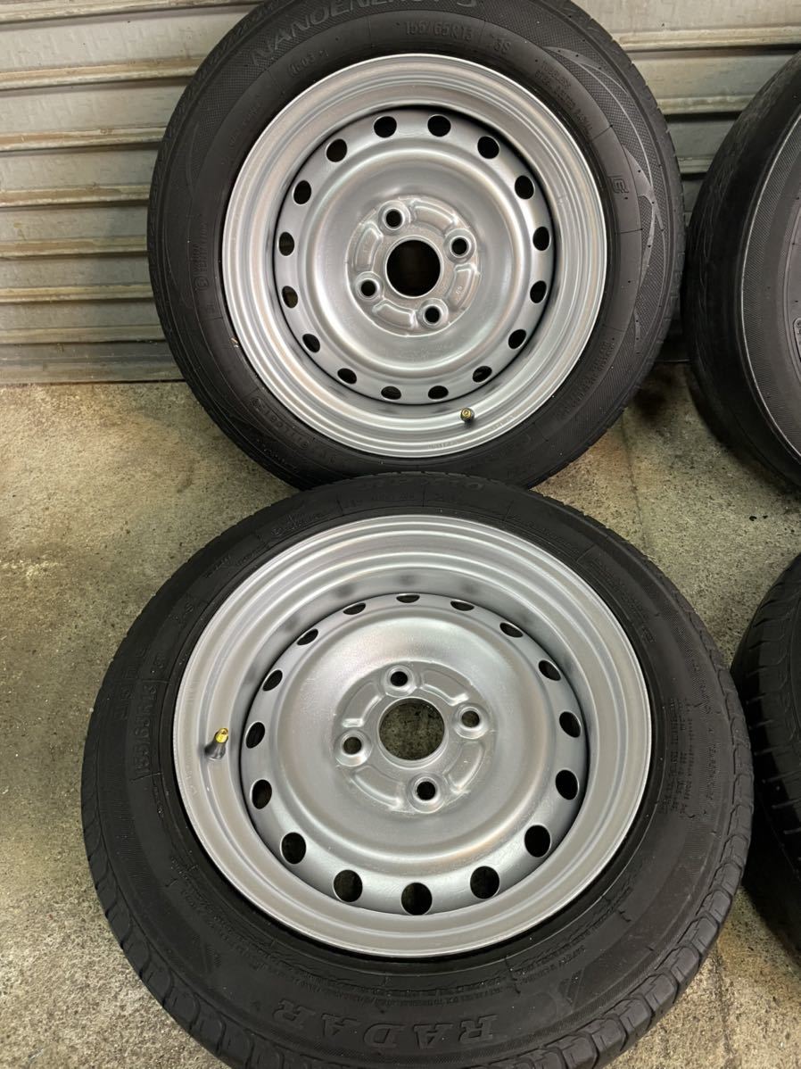 鉄チン 加工ホイール テッチン 13インチ 6j+15 PCD100 4H ハブ54mm 4