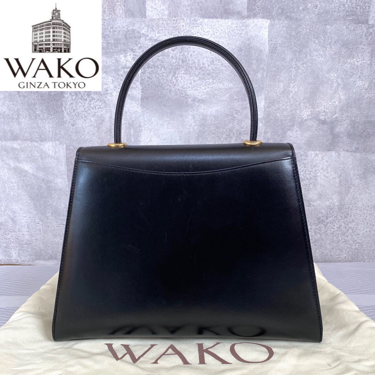 WAKO 銀座 和光 ワコウ フォーマル 黒 ブラック レザー ワン WAKO 銀座 和光 ワコウ フォーマル 黒 ブラック レザー ワン