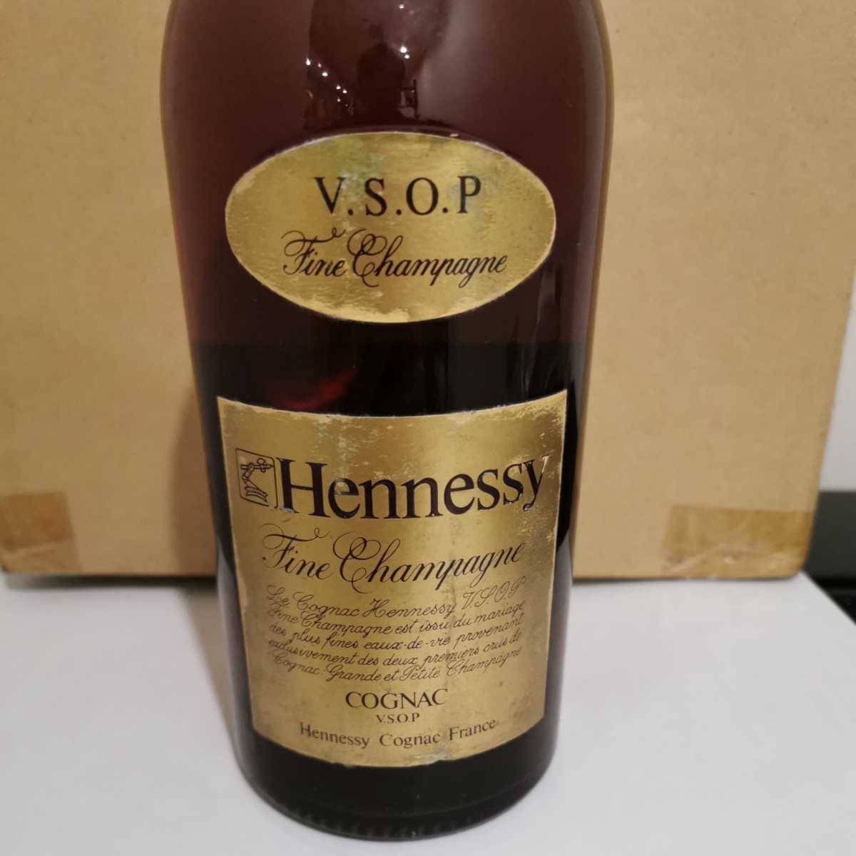 古酒 Hennessy ヘネシー VSOP ゴールドラベル スリム グリーン ボトル COGNAC ブランデー 1L 1000ml 箱 未開栓 