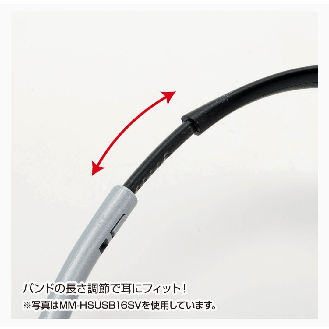 新品未使用 USBヘッドセット サンワサプライMM-HSUSB16W ホワイト