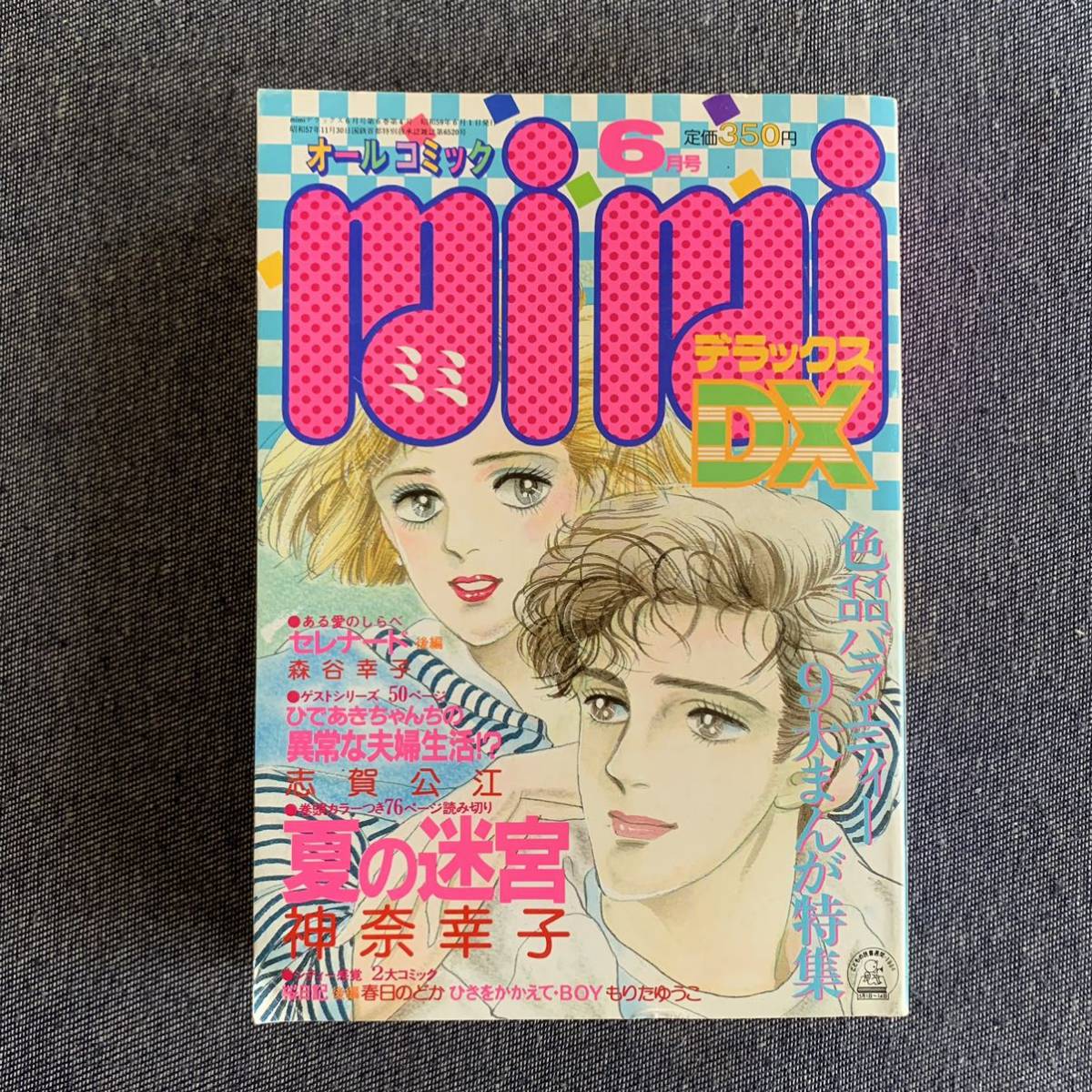 mimi DX ミミ デラックス 1984年6月号 読切-夏の迷宮/神奈幸子 志賀公江 森谷幸子 中原しずこ 西浦媛子 山本まゆり ピンナップ-万里村奈加_画像1