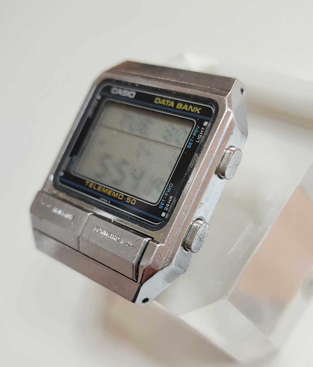 CASIO DATA BANK  DB-500 稼働品 オールドデジタル腕時計 電池交換済み ライトOK カシオ
