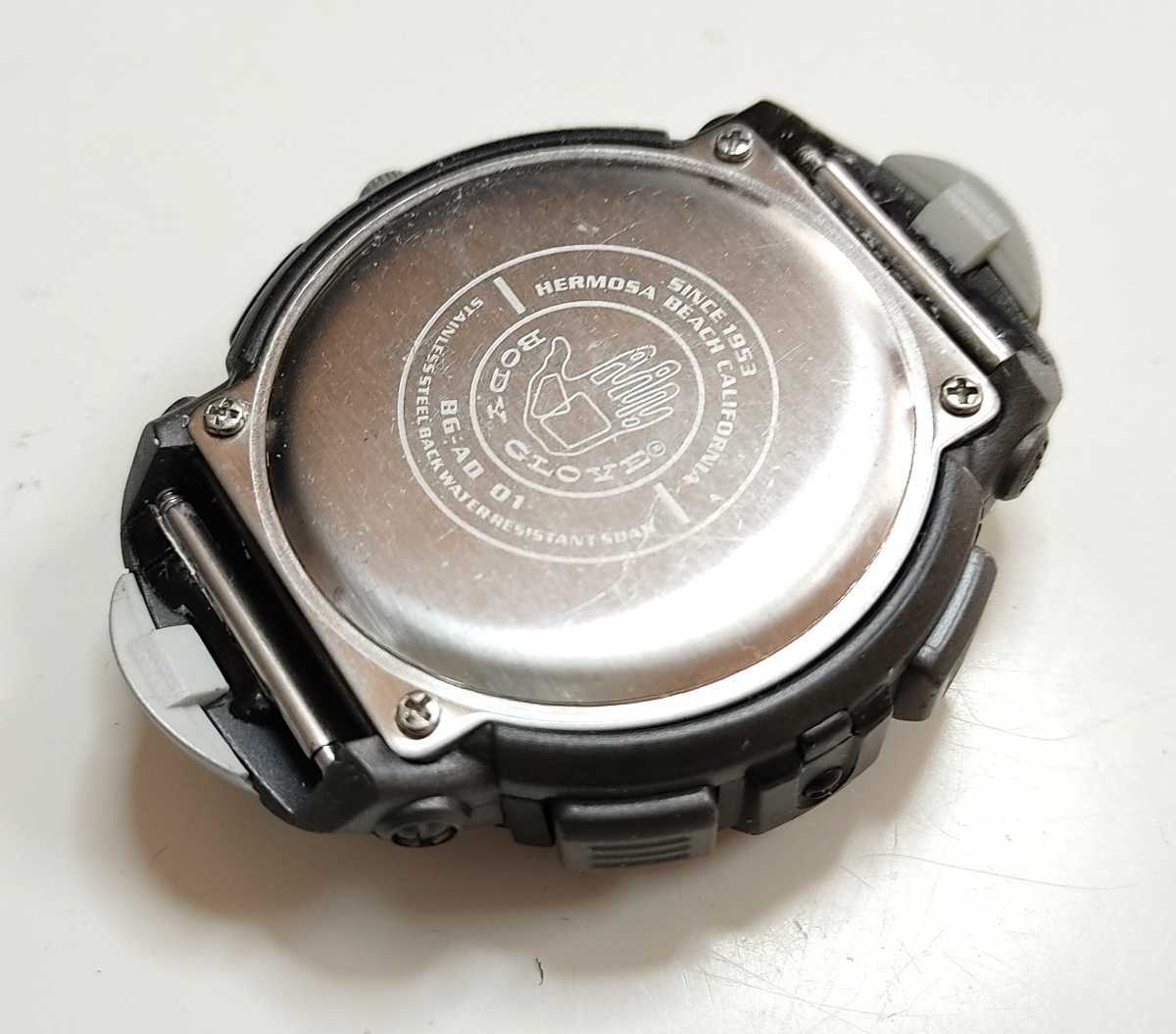 BODY GLOVE ボディグローブ BG-AD 01 アナデジ クロノ腕時計 稼働品 電池交換済みの画像8