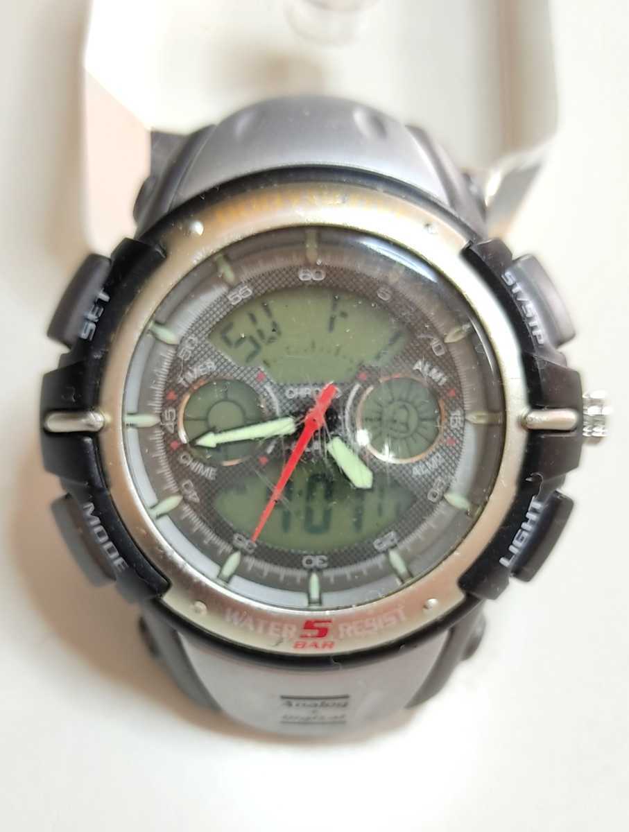 BODY GLOVE ボディグローブ BG-AD 01 アナデジ クロノ腕時計 稼働品 電池交換済みの画像3