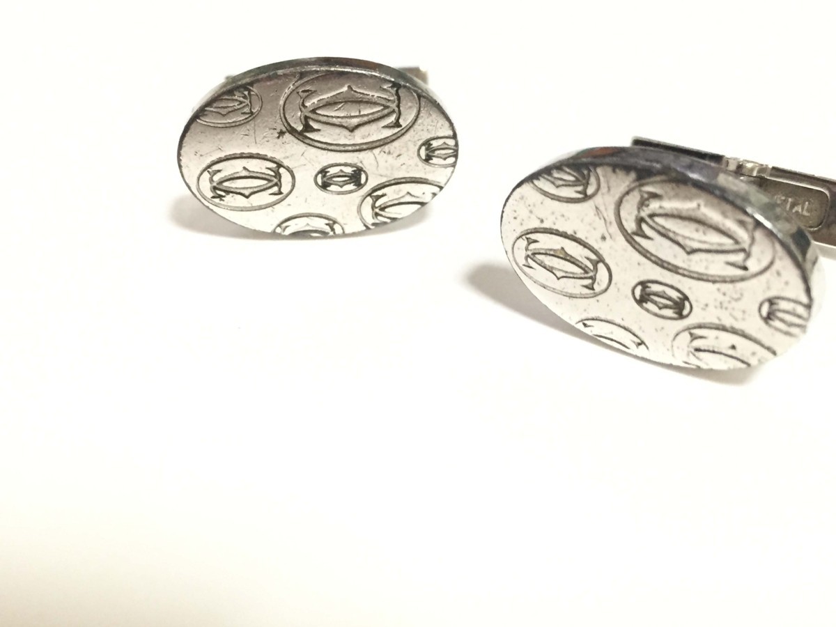 □ Cartier カルティエ Cロゴ カフス カフスボタン 箱付き | bioimune